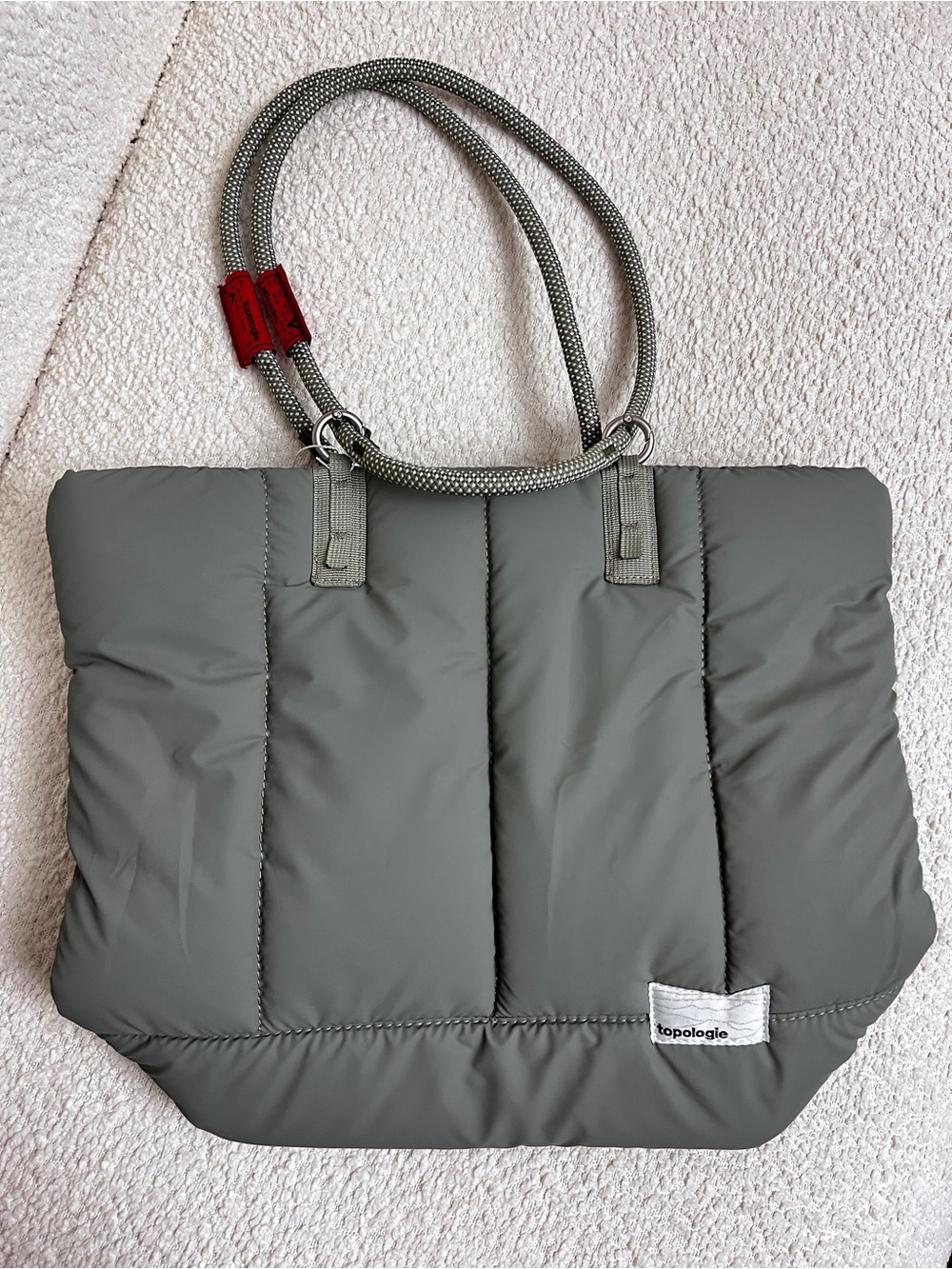 Topologie Quilted Puffer Tote in Gray - Picture 3 of 10